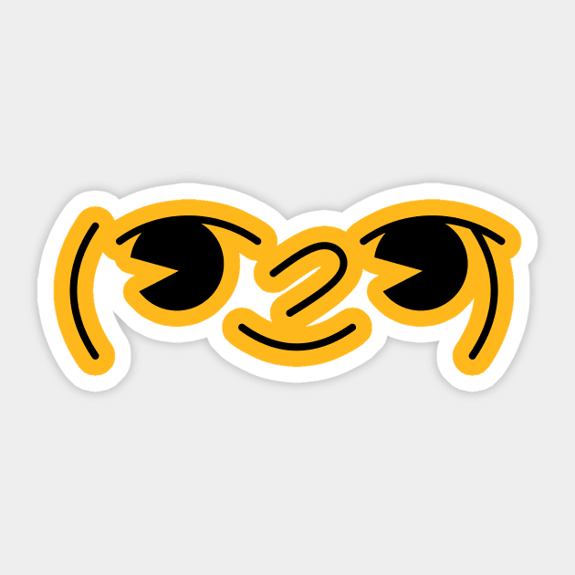 Pac-Man Lenny Face Sticker by VicAnderson